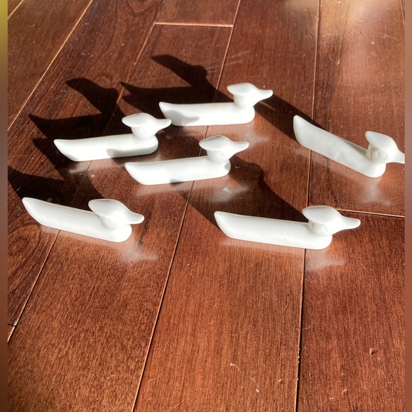 Set of 6 Duck Knife Rests Japan in box - Picture 2 of 8